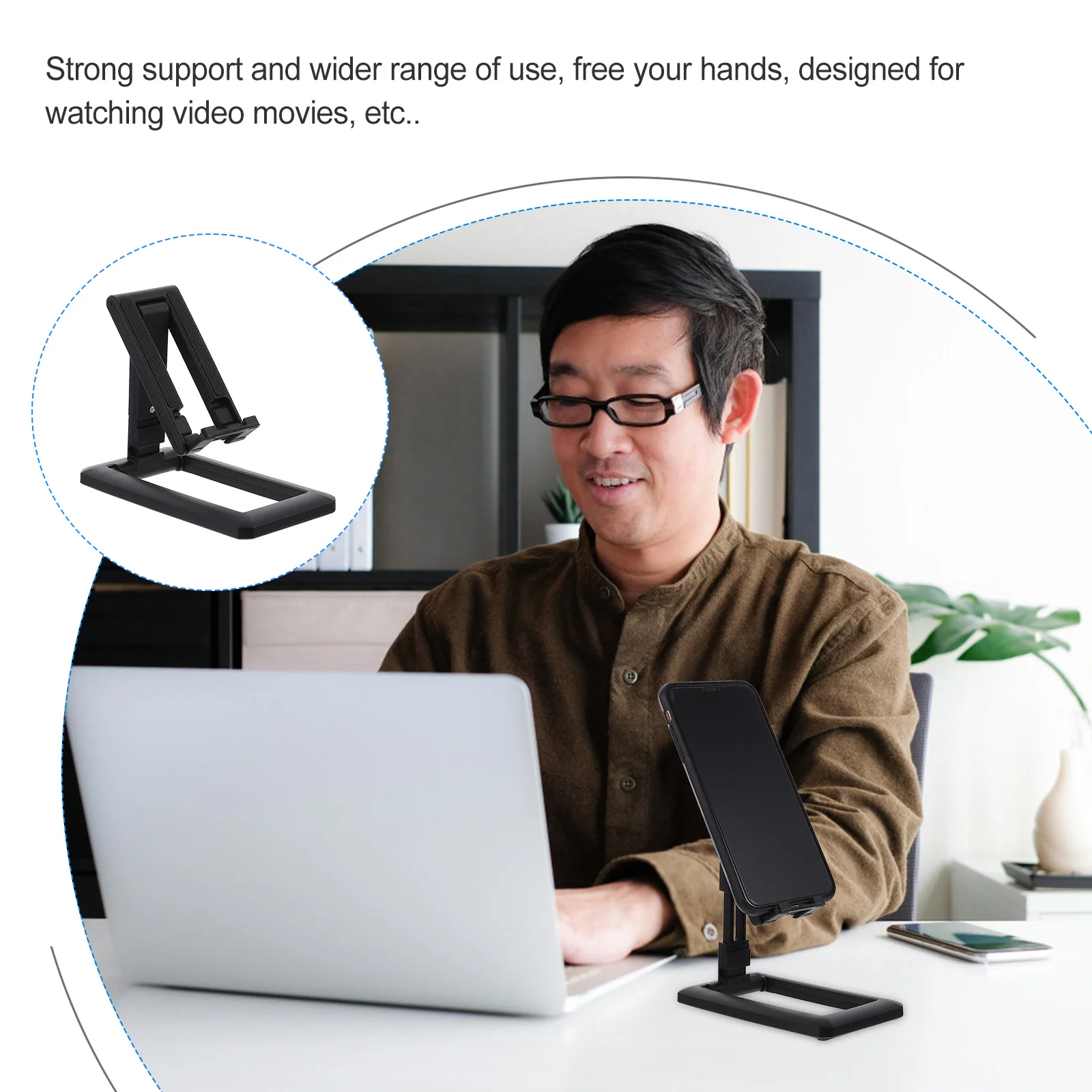 Computer Folding Mobile Phone Stand Office Laptop Foldable Desktop Cell Plastic Tablet