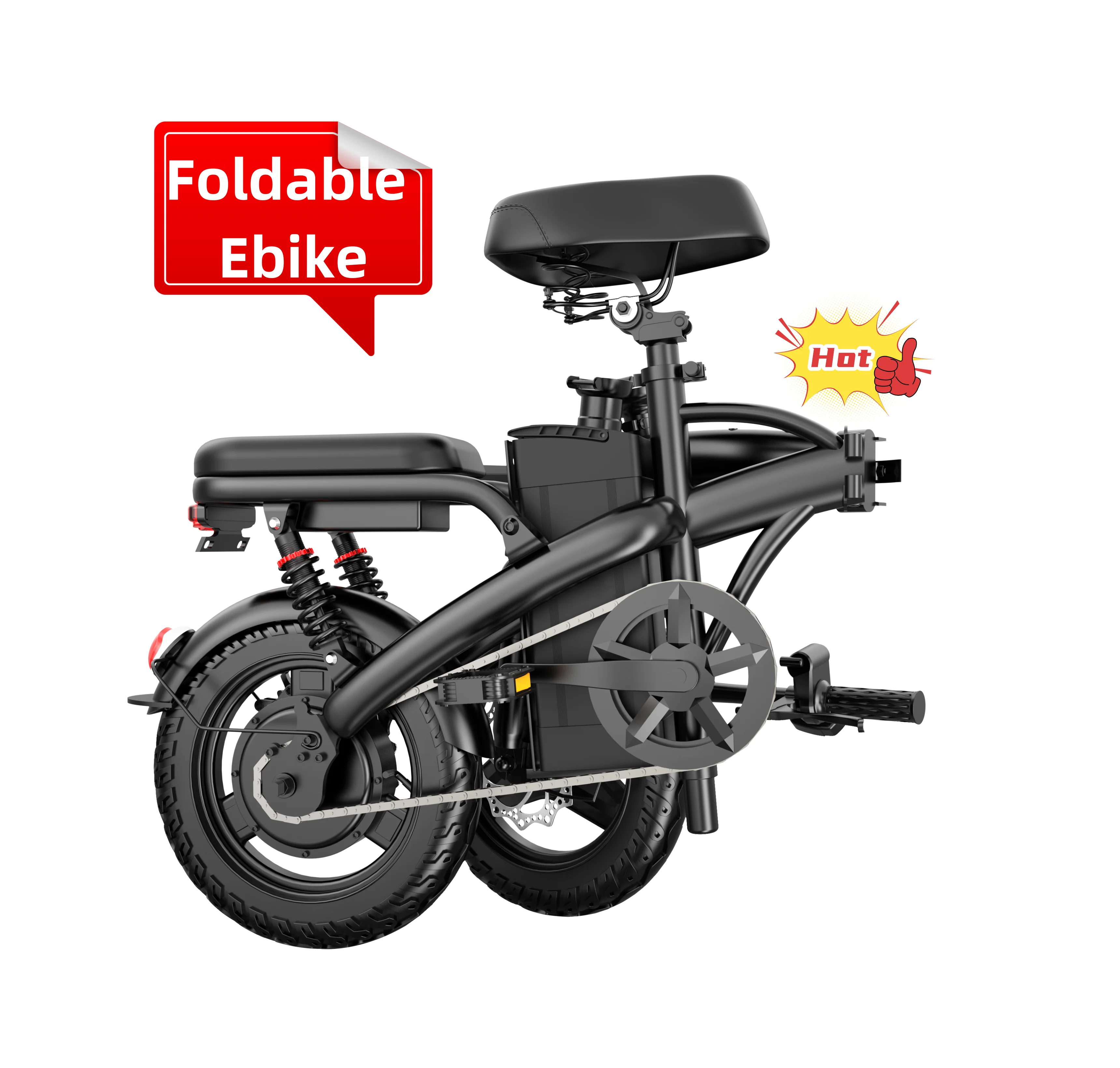 

STLF DZ WJW Advanced New Model Foldable Electric Bicycle 14 Inches 48V Battery Disc Brake Full Suspension Electric Bike