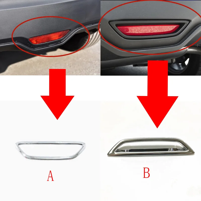 For Toyota CHR C-HR 2016 - 2020 carbon fiber Rear Fog Light Trim  Brake Light bumper Decoration Cover Trim 1pcs