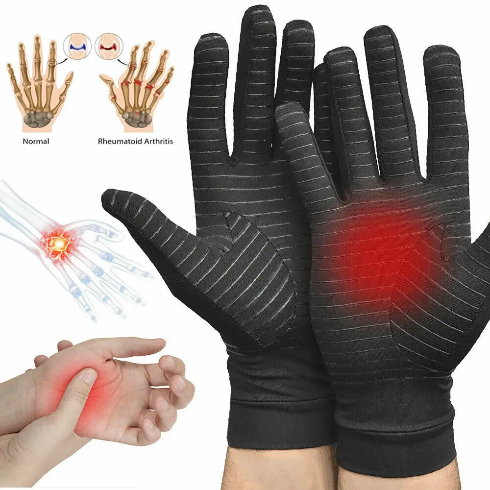 Full Finger Copper Fiber Joint Recovery Pain Care Compression Gloves Wrist Support Men And Women Luvas De CompressãO 2023