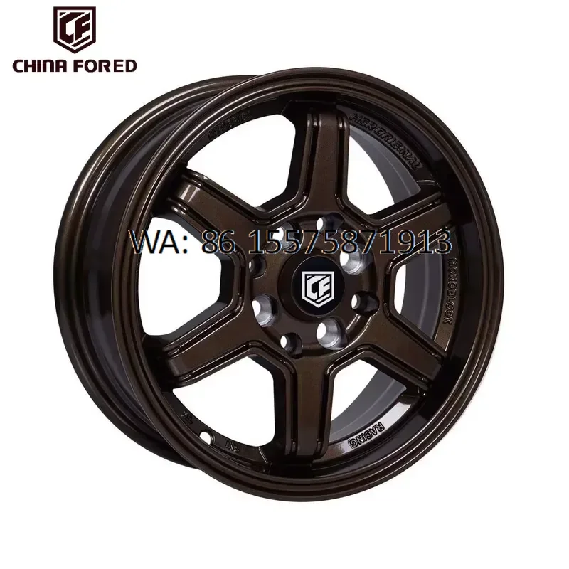 CF Custom Passenger Car Wheel 5x120 5x127 6x135 6x139 Black Face With Red Undercut
