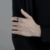 925 Sterling Silver Men's Ring High Quality Luxury black Gem For Men Wedding Fine Jewelry Accessories Party Gifts 4