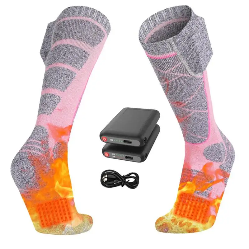 Heated Socks For Men Electric Heated Socks With 3-level Temperature Adjustment Rechargeable Electric Socks With 5000 MAh Battery