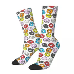 Happy Sock for Men Old Style Puffle Pattern Club Penguin Harajuku Penguin Animal Quality Pattern Printed Crew Sock Novelty Gift