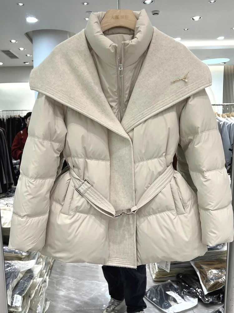 

Faionable plus Size Cotton Jaet Women's Winter Slimming Loose Outerwear Korean Sle Commute Thiened Long Sve Zipper