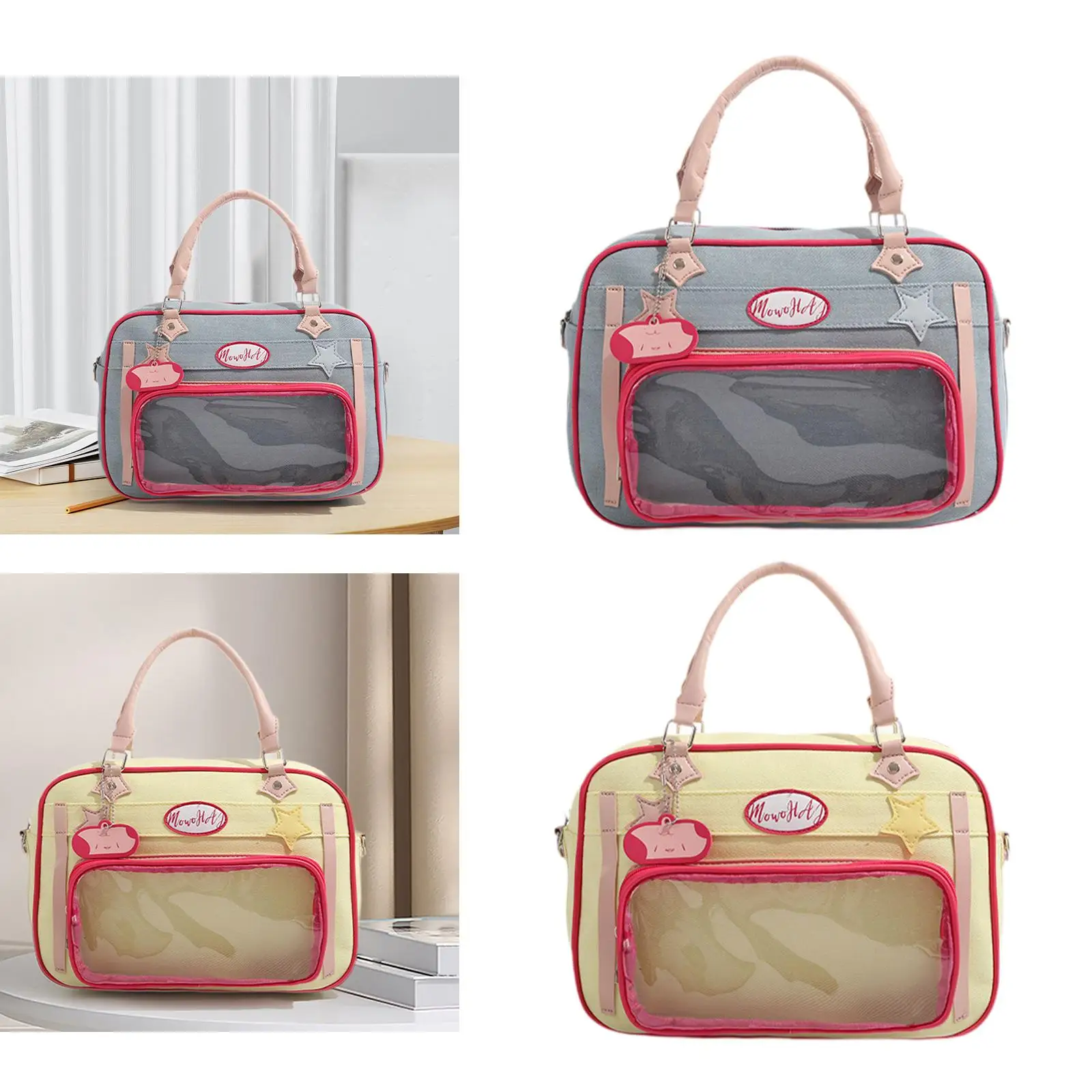 

Ita Bag Itabag Handbag Adjustable Strap Front Window DIY Uniform Bag for Pin