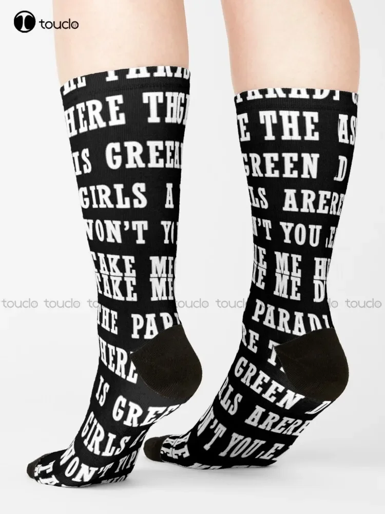 Paradise City Chorus Socks Mens Funny Socks Christmas Gift Unisex Adult Teen Youth Socks Custom 360° Digital Print Women Men