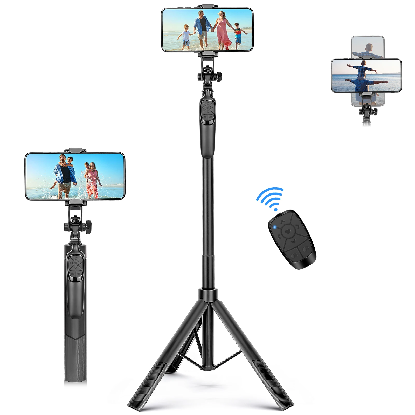 1.48M Long tripod Wireless Selfie Stick for iphone phone Live Broacast Extend holder Foldable Stand