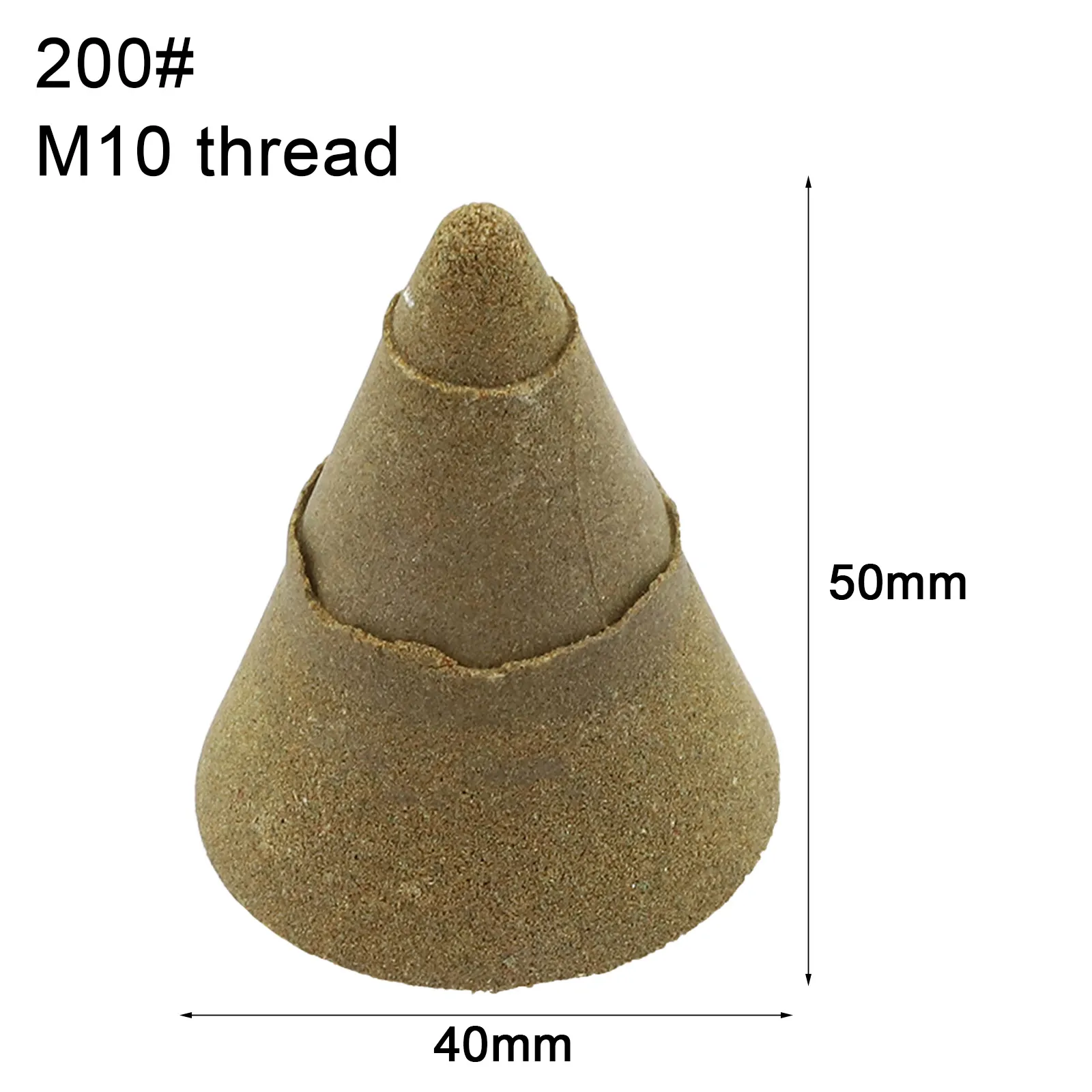 M10 Thread Conical Diamond Grinding Wheel 50/100/200# Chamfer Countersink Cone Carve Polishing Ceramic Glass Abrasive Tools