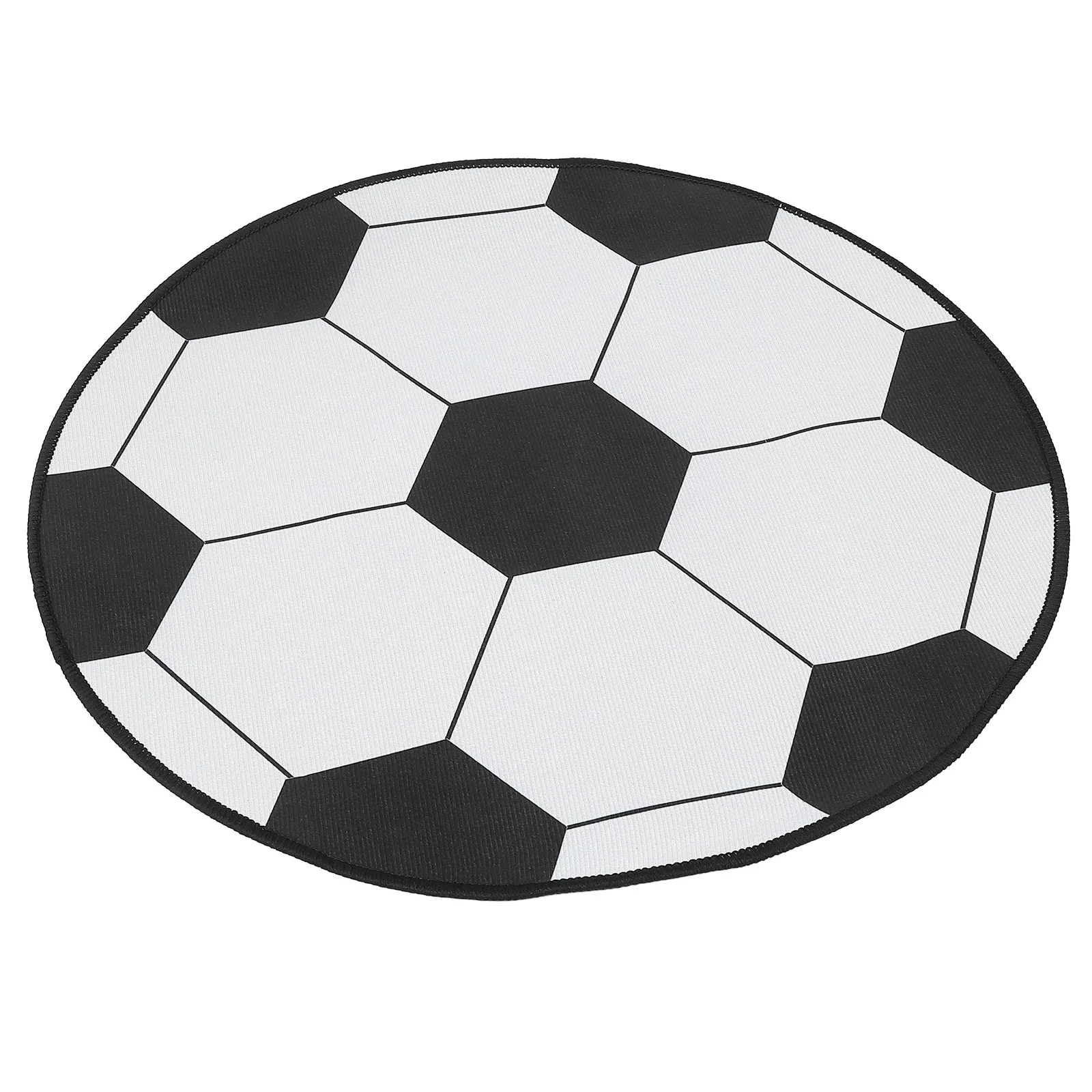 1pc creativo tappeto da calcio rotondo tappeto da calcio decorativo tappetino per camera da letto tappeto in poliestere premium facile da pulire lungo
