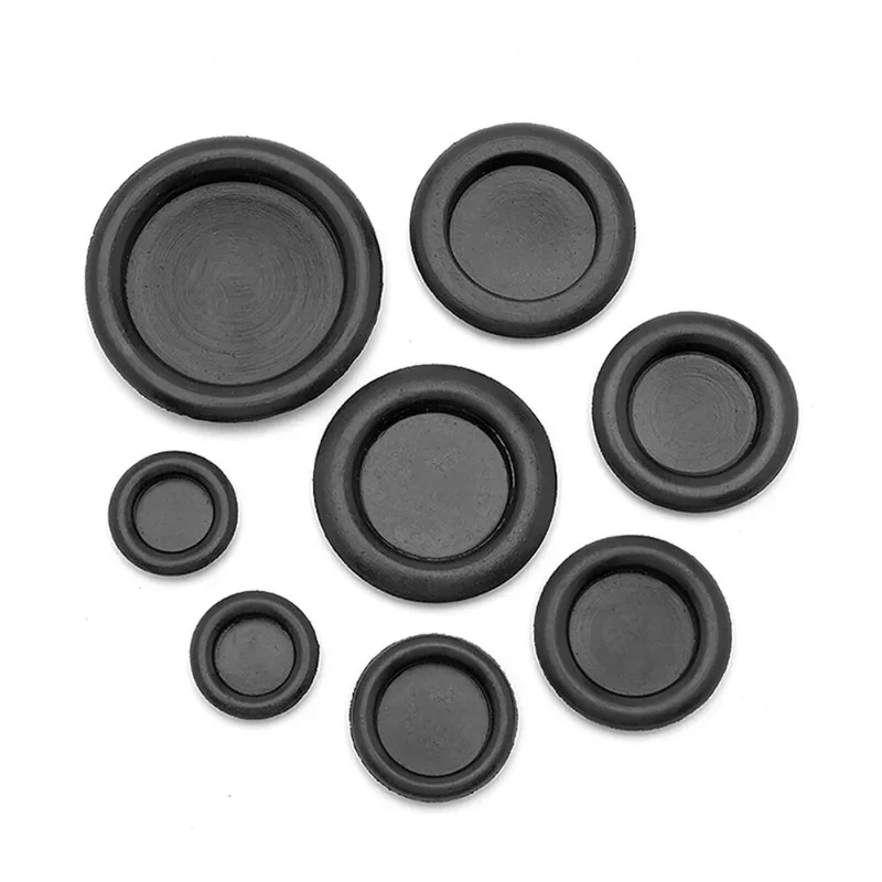 20pcs O Rings Rubber Hole Cap 7-50mm Single Side Guard Coil Rubber Sealing Plugs Body Plugs Blind Plugs Rubber Grommets