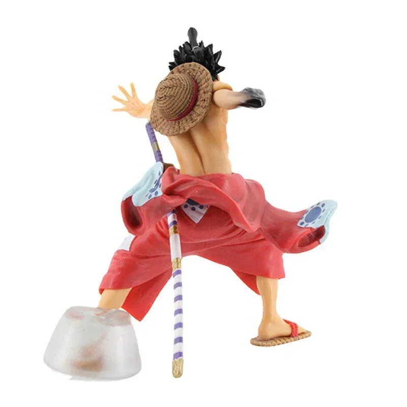 Eendelig Strooien Hoed Luffy Kimono Luffy Wanokuni Versie 22Cm Actie Figuren Standbeeld Verzamelbaar Model Decor Volwassen Kind Speelgoed Cadeau