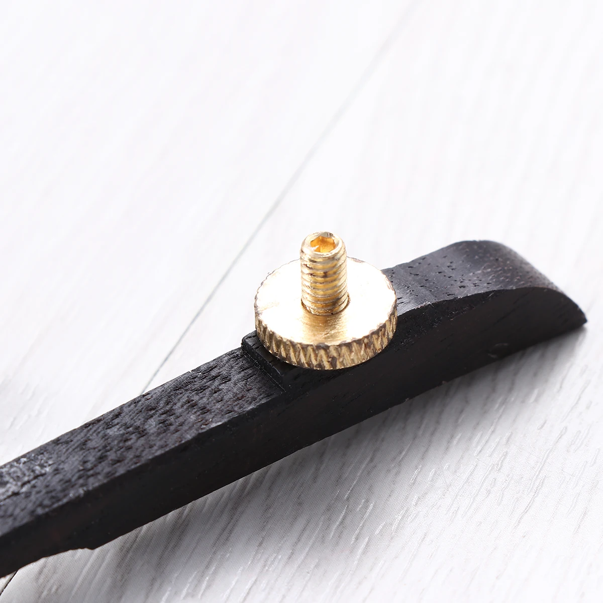 

Adjustable Mandolin Bridge Ebony Wood Compensated Top Two Footed Base Fit Arched-top Mandolins Height Adjustable