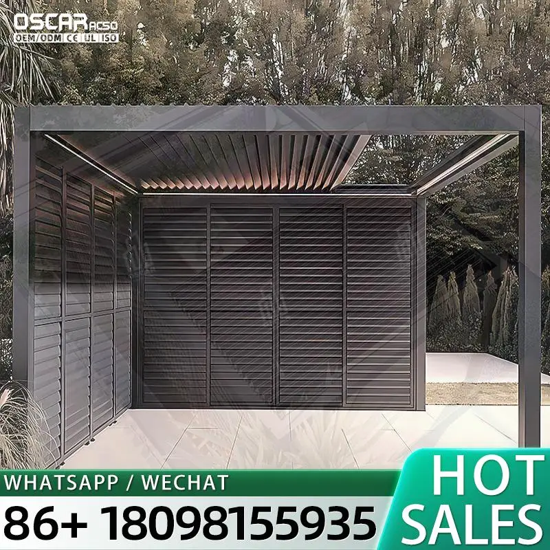 Energy Saving Solarium with Contemporary Design for Winter Garden Villa Warehouse Aluminum Alloy Sunroom pergolas