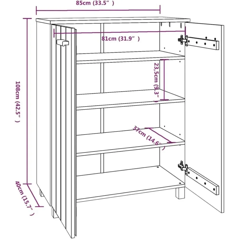 Shoe Cabinet White 33.5