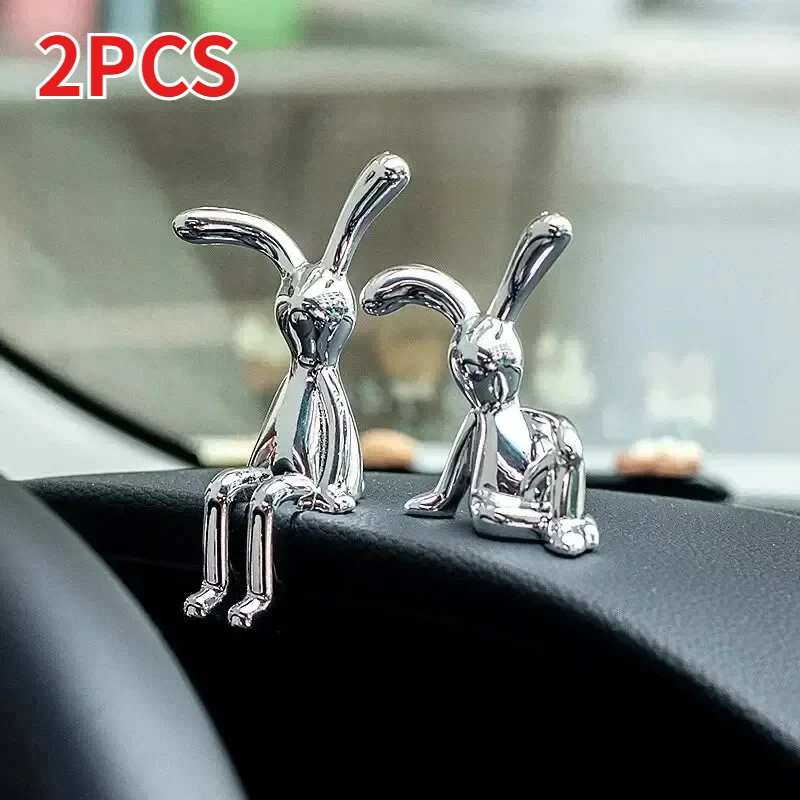 Long Eared Rabbit Statue, Cartoon Ornament, Desktop Decoration, Living Room, Bedroom, Car, Car, Home