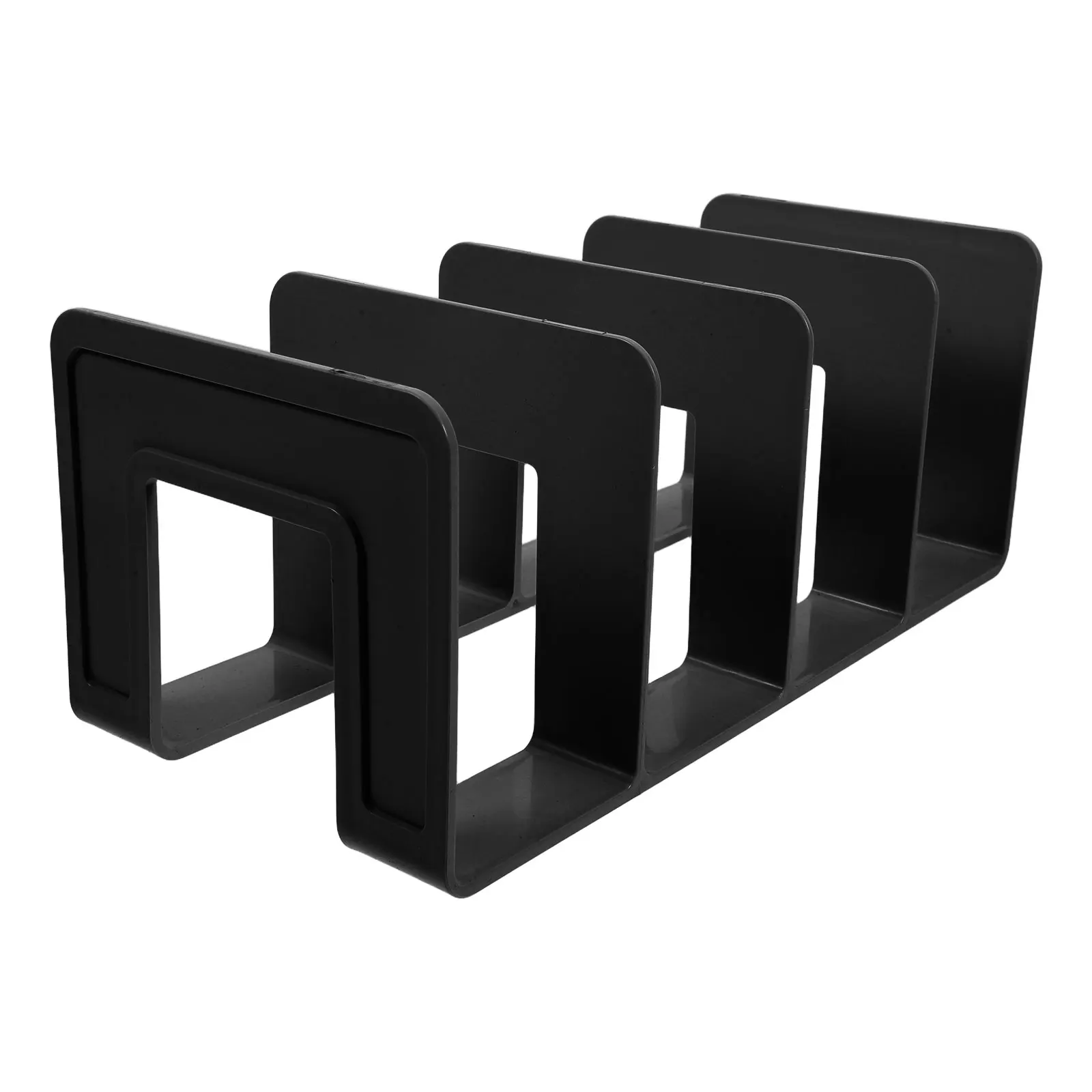 Book Divider Large Capacity Vertical File Holder No Assembly Rounded Corners Sturdy Desk Organizer Magazine Rack Storage