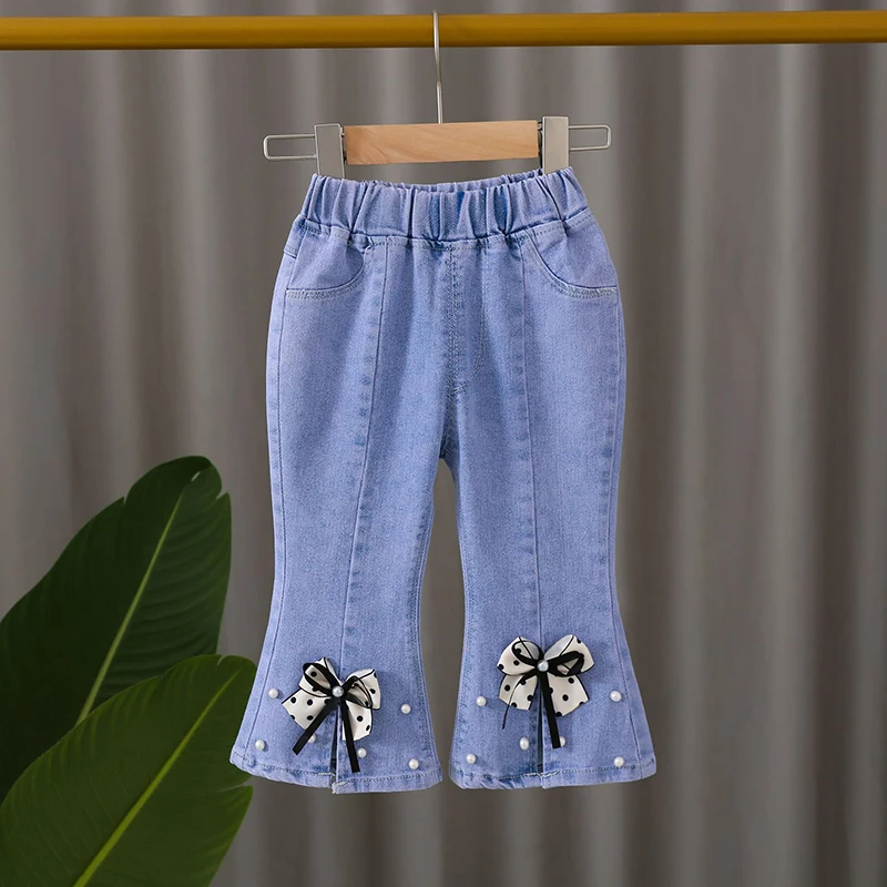 Fashion Children's Jeans Pants Spring Fall Toddler Baby Girls Casual Pants Kids Girl Casual Style Denim Pants Trousers