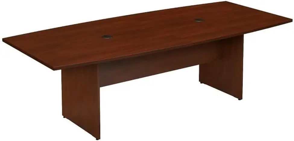 

Conference Table for 6-8 People with Wood Base in Hansen Cherry Boat Shaped 8 Foot Desk for Office Boardrooms and Training Rooms