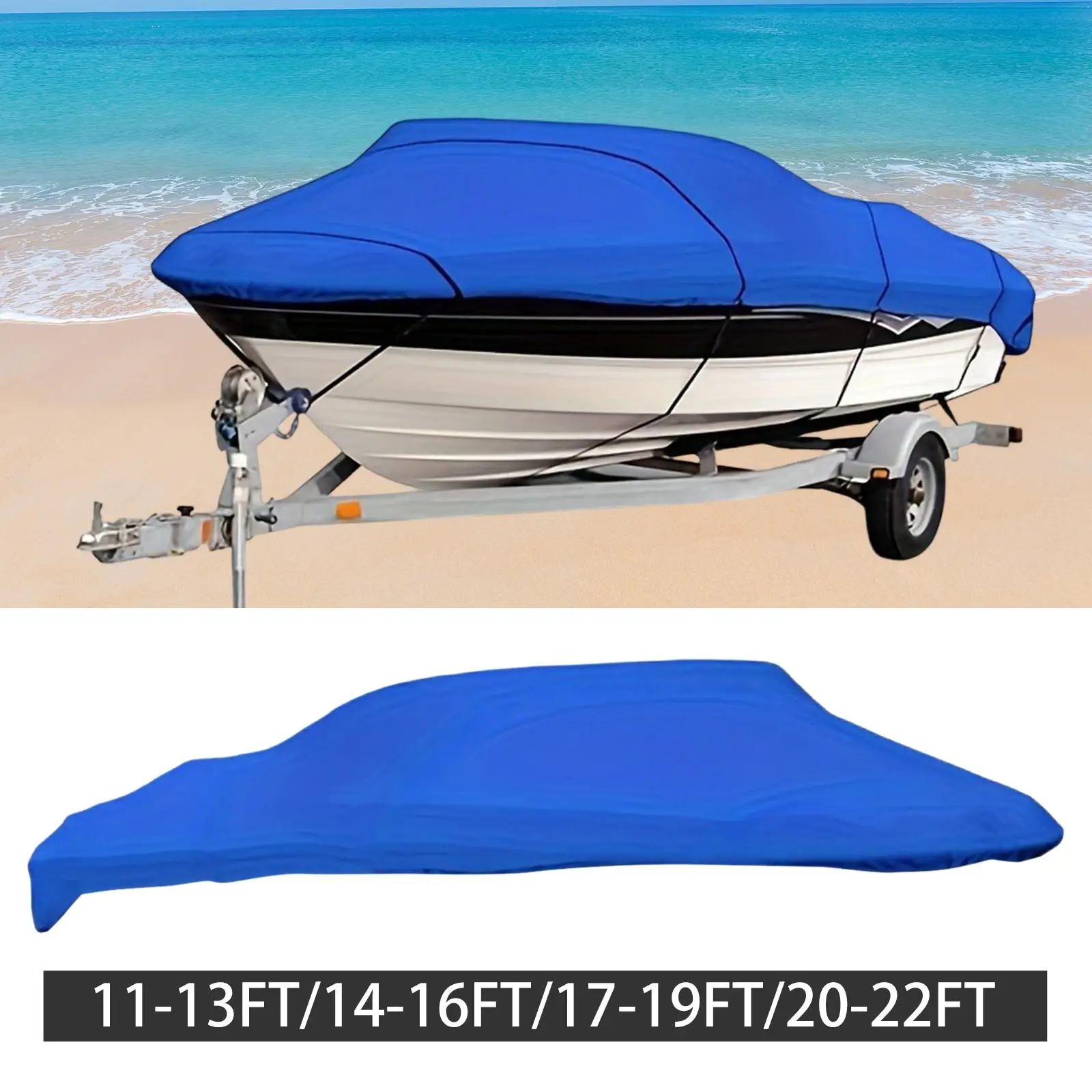 

Heavy Duty Waterproof Boat Cover Oxford Cloth Marine Dustproof Sunproof Professional Protection for Sailing Boats Outdoor