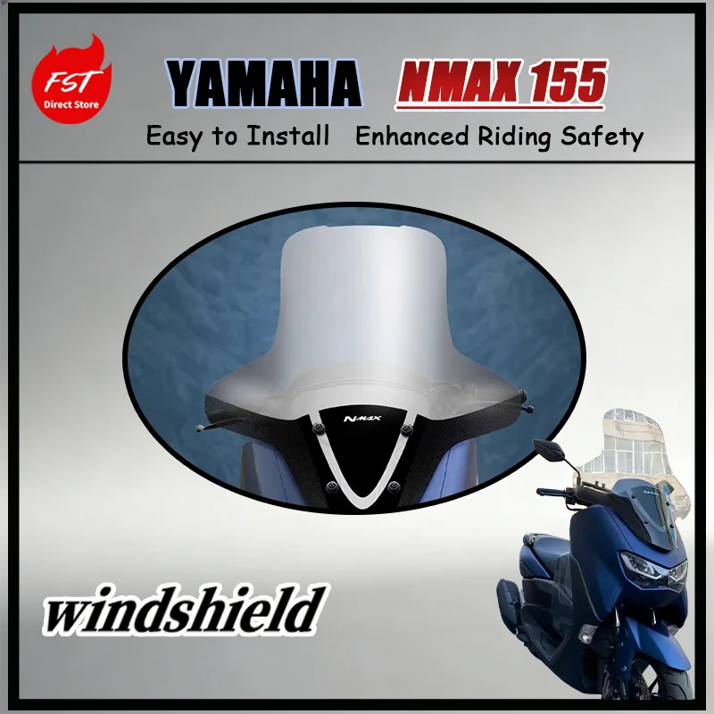 

FOR NMAX155 Winter Windshield Extra Tall Wide Panel with Integrated Handguards for Extreme Cold Conditions Motorcycle Accessory