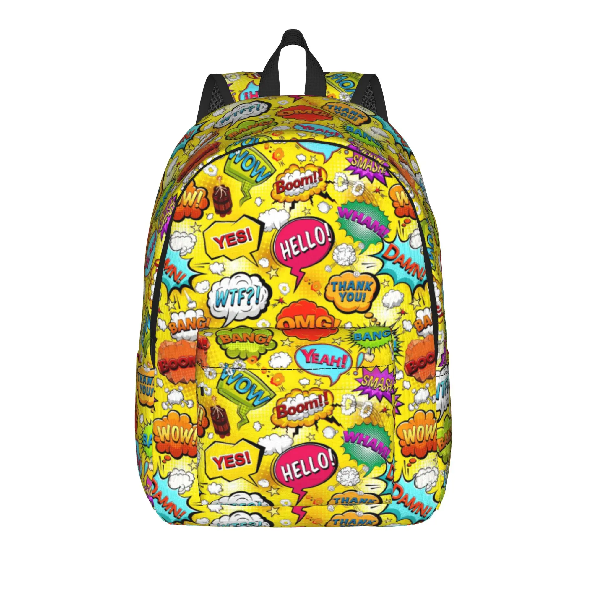 Comic Speech Bubbles   ()(5) Backpack Women  Large Backpacks Polyester Cool High School Bags University High Quality Rucksack
