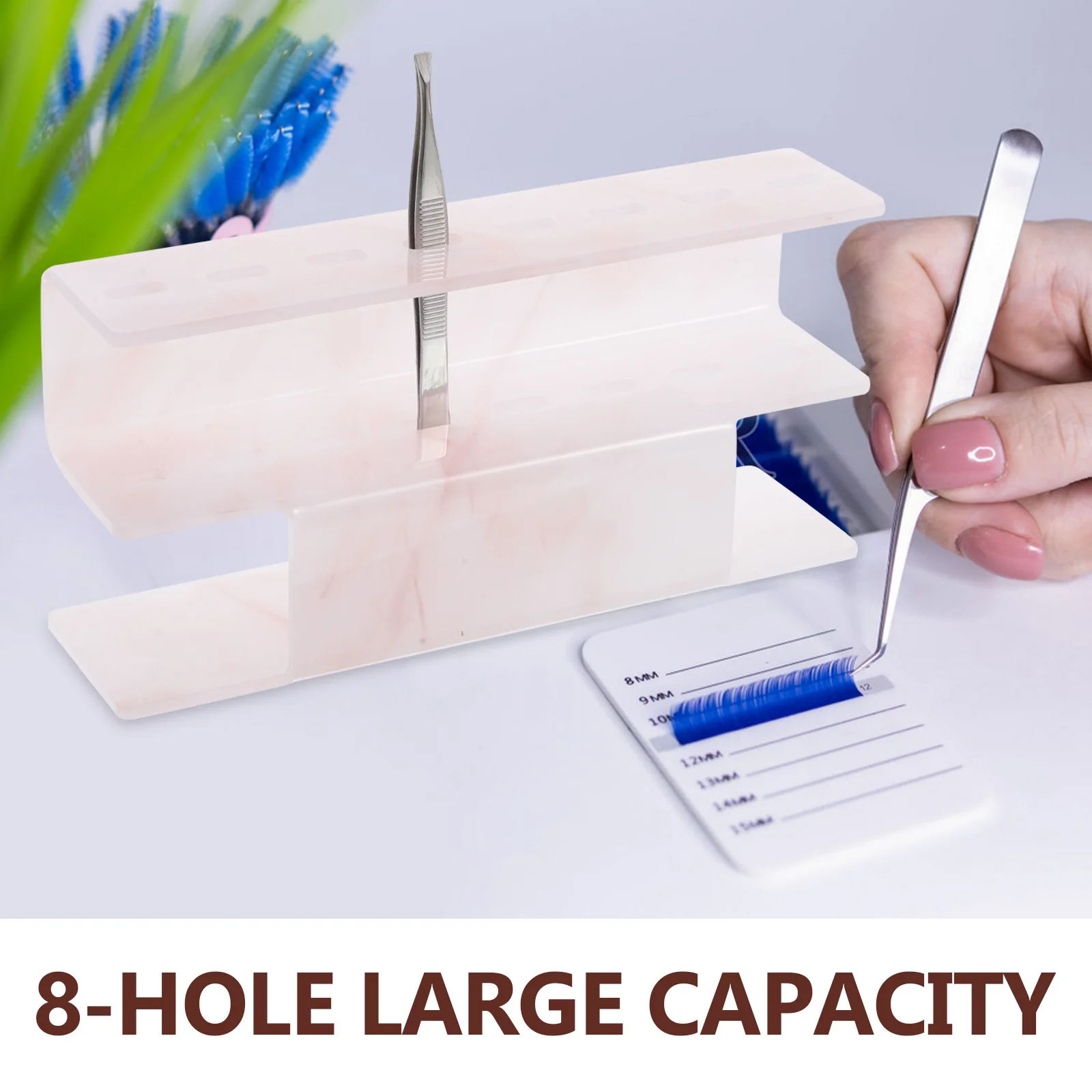 2 pezzi porta pinzette in acrilico supporto espositore organizzatore estensioni ciglia forniture rack di stoccaggio acrilico organizzare rack