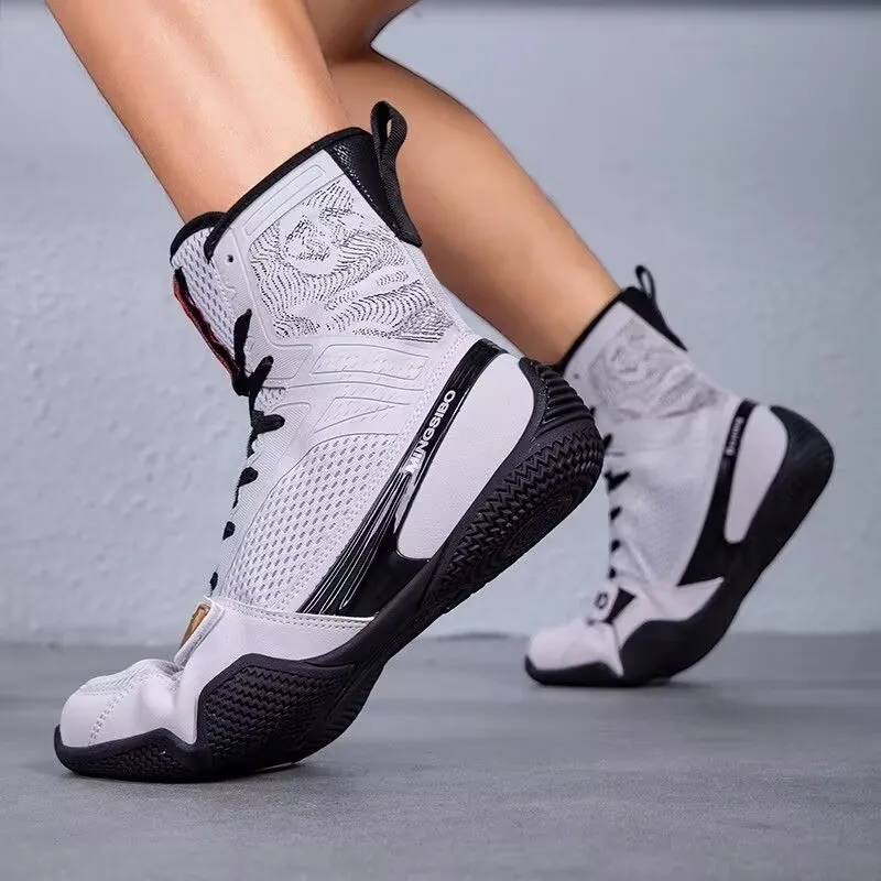 Original Brand Boxing Shoes Mesh Breathable Wrestling Shoes Good Quality Fighting Shoes Hard-Wearing Gym Training Shoe Couples