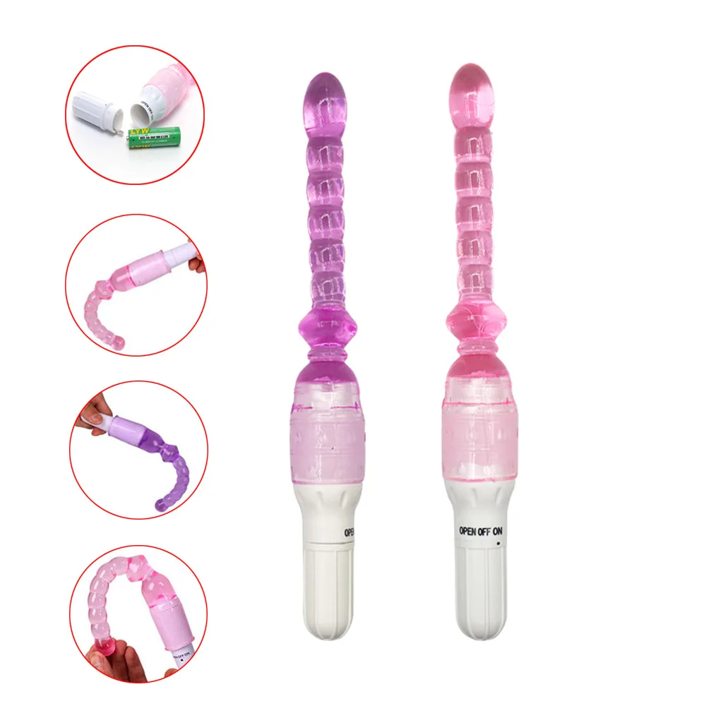 1/3 Pcs 9‘’ Jelly Vibrator Stick Long Anal Butt Plug Beads Silicone G-spot Massager Sex Toys For Couples Masturbation Dildo