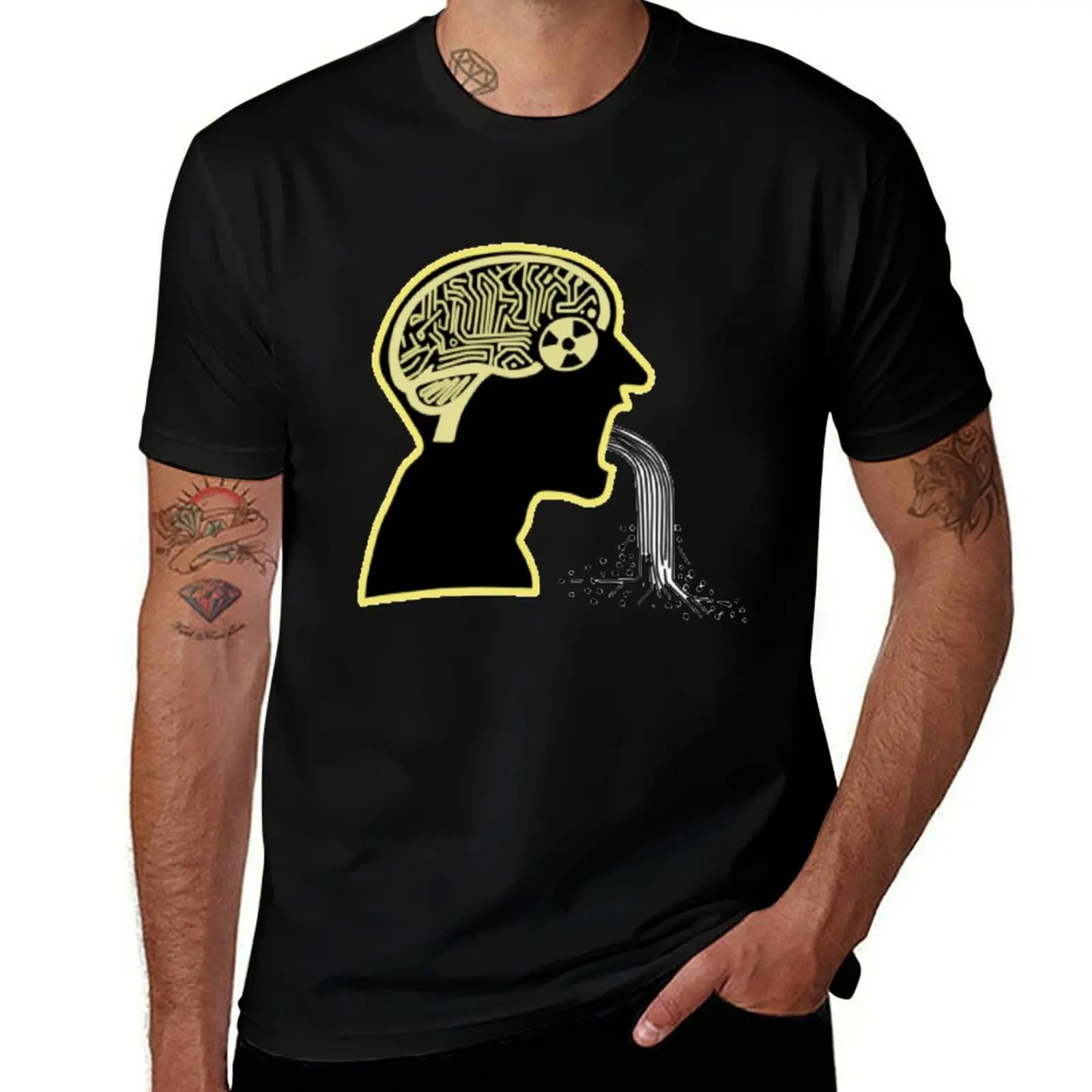 T-shirt Artificial Indifference en coton doux au toucher, modèle basique