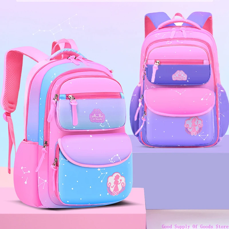 

Kid Girl Backpack School Bag Pink Blue Purple For Teenagers Backpack Waterproof Girl Schoolbag Kawaii Cute Primary BookBag