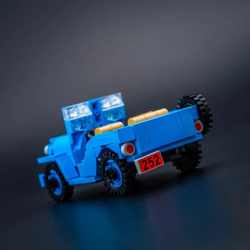 Exquisite new MOC building block model blue Jeep technology modular holiday gift toy DIY assembly set view 4