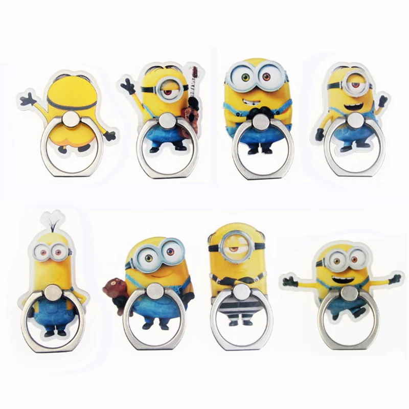 Funny Cute Yellow Boy Friends Style Male Female Universal Folding Replicate Mobile Phone Finger Ring Holder