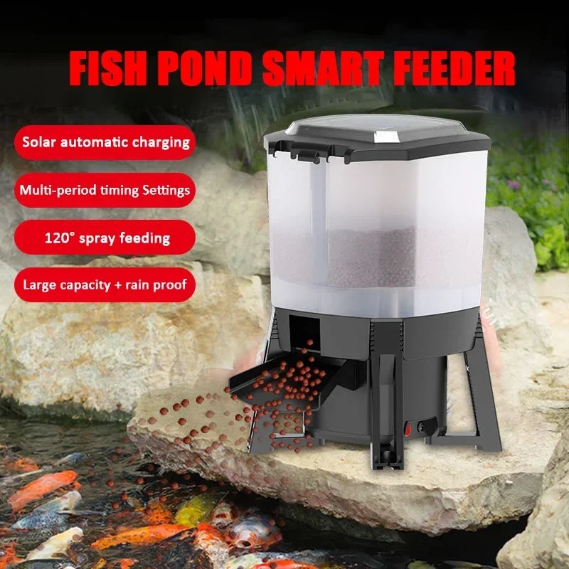 Large Capacity Automatic Fish Feeding Machine Pet Aquarium Digital Fish Tank with Timer Pet Feeding Fish Food Dispenser Food