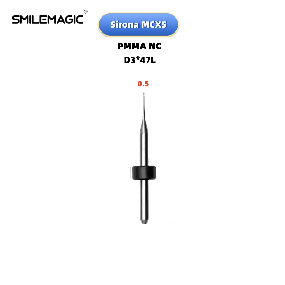 Sirona MCX5 Zirconia Block D3 DC Coating CADCAM PMMA PEEK NC Coating Dental Tool Milling Machine Cutter Milling Burs