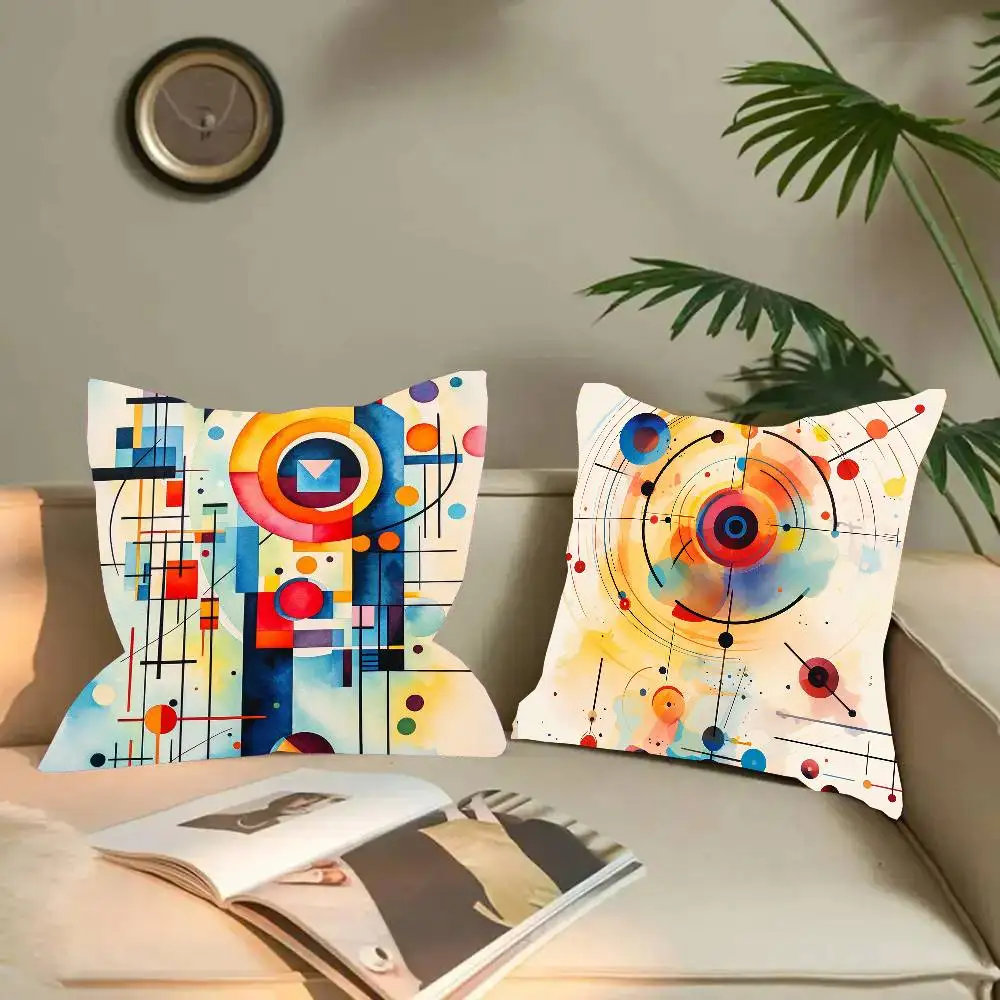 Abstract Geometric Pillow Case Fashion Square Pillowcase Bedroom Sofa Room Ins Decoration Leisure