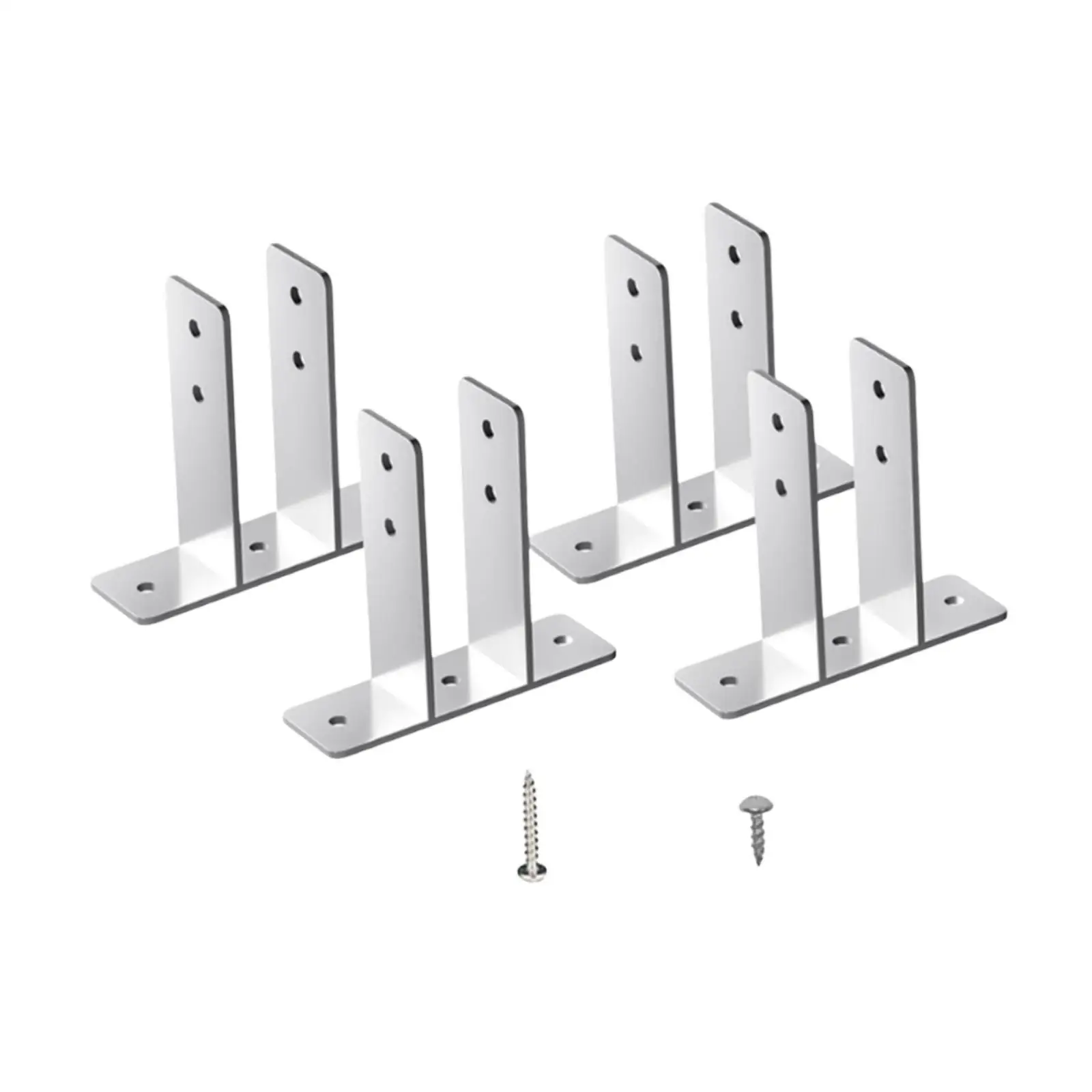 

Комплект из 4 кронштейнов для перегородок унитазов с двумя креплениями и крепежом, долговечные кронштейны для перегородок унитазов, зажимы для перегородок унитазов