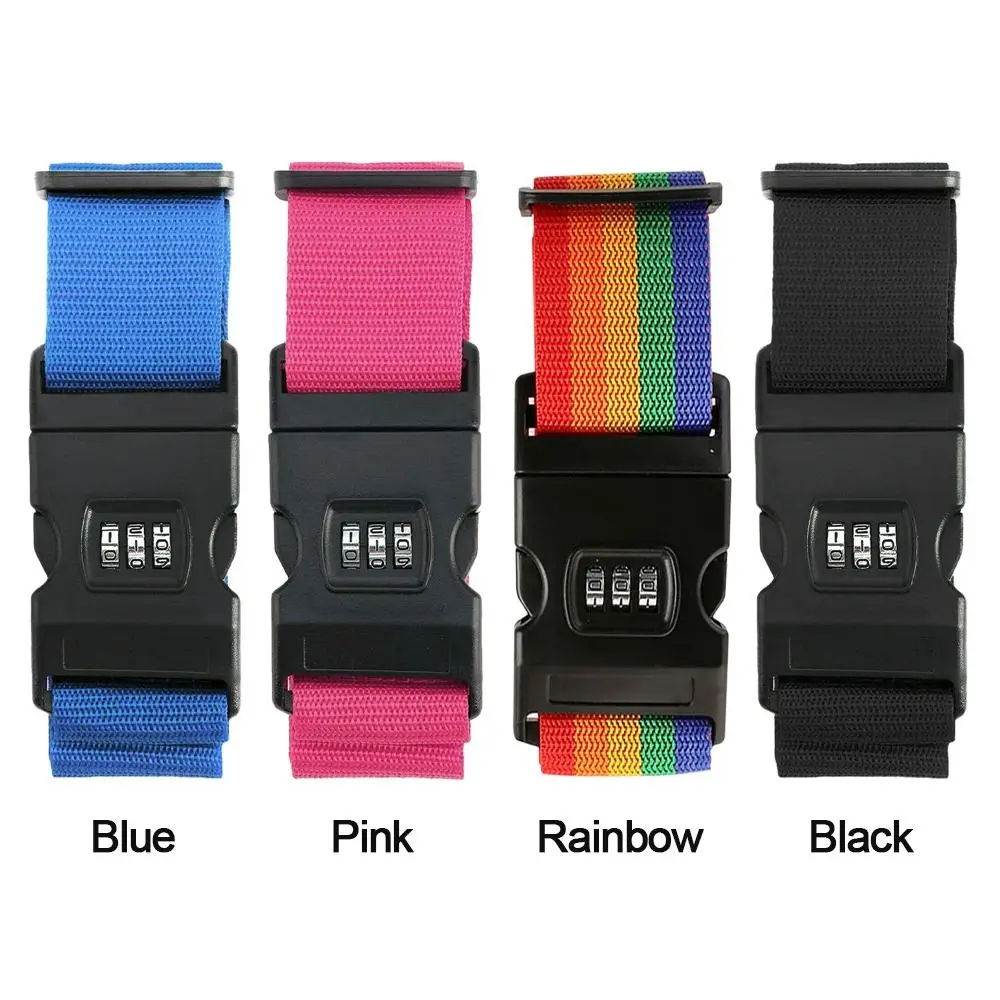 Adjustable Nylon Luggage Belt Carrier Strap Suitcase Belt Carry On Strap Buckle Strap Safety Travel Suitcase Baggage Accessories