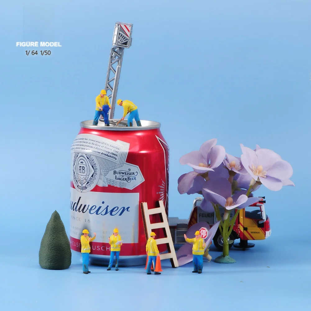 

Модель строительной рабочей куклы VM 6450, расписная сценическая модель, архитектурная инженерная игрушка, коллекционная статическая фигурка