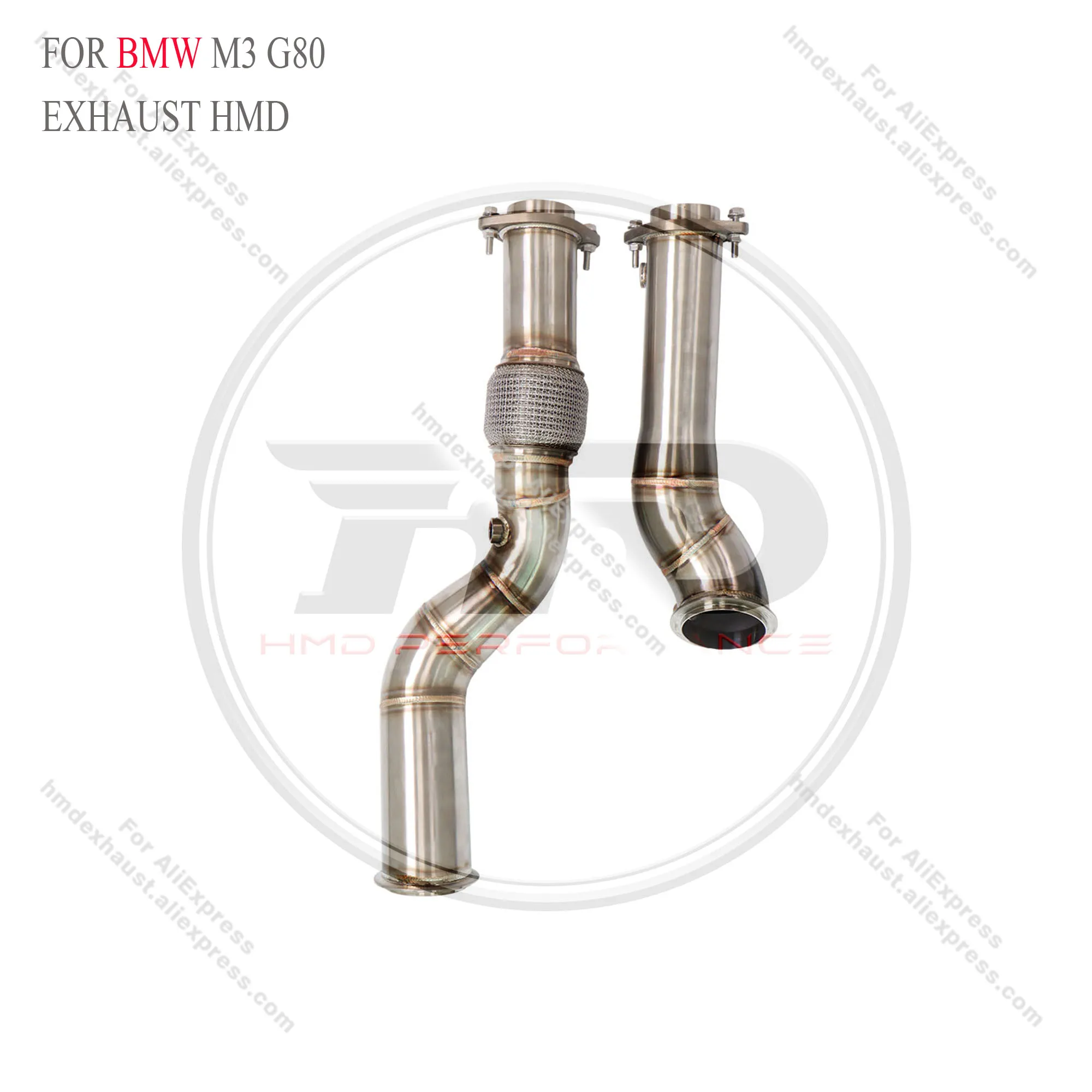 

for BMW M3 G80 (2021+) straight-through header, stainless steel, no insulation, original factory interface
