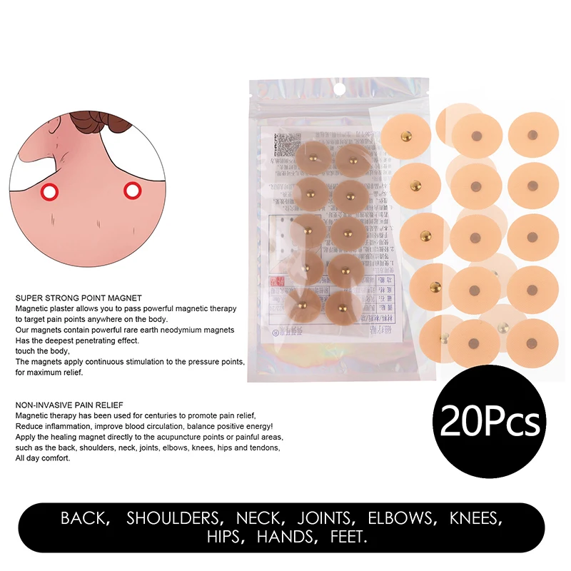 20sheets Acupuncture Magnetic Beads Sticky Ear Massage Patch Body Stickers Auricular Plaster Therapy Acupoint Sticking Plaster image 4