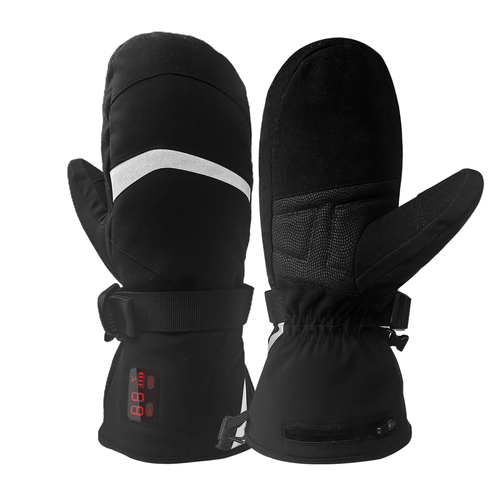 

Лыжные перчатки с электрическим подогревом, светодиодный дисплей, 7,4 В/2200 мАч, литиевая батарея, мужские и женские зимние водонепроницаемые термоперчатки, сенсорный экран