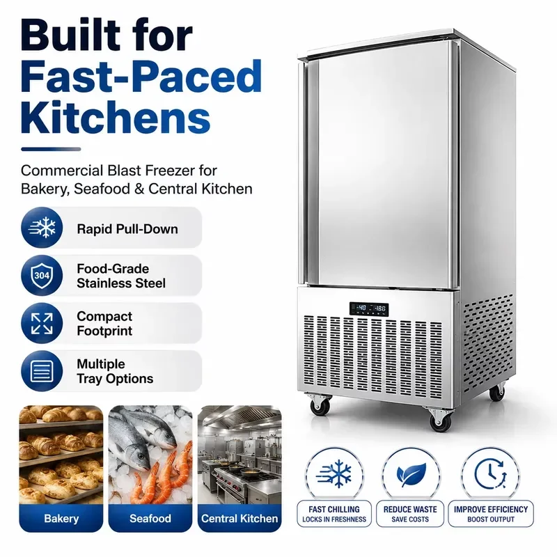 Commercial Air Cooled Freezer with Optional Temperature Settings of -42°C, -60°C, and -80°C for Industrial Use