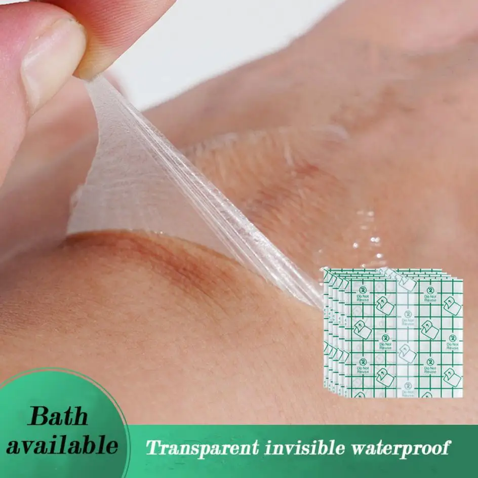 50/100 Stück Katheter-Fixierungsband, Verband, Pu-Folie, Wunde, wasserdicht und bakterielle Isolierung, Schwimmen, privater wasserdichter Patch – Detail 3