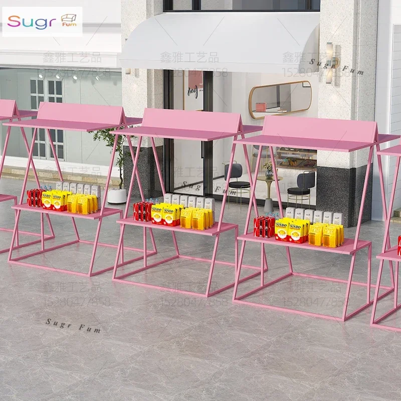 

Wrought iron outdoor float night market market stall square stall Internet celebrity stall promotion disassembly display stand