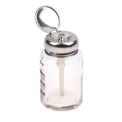 100ml Dispenser Pump Bottle Nail Polish Down Push Remover Bottles Empty Pumping Jar Airless Press Manicure Clear Liquid Makeup