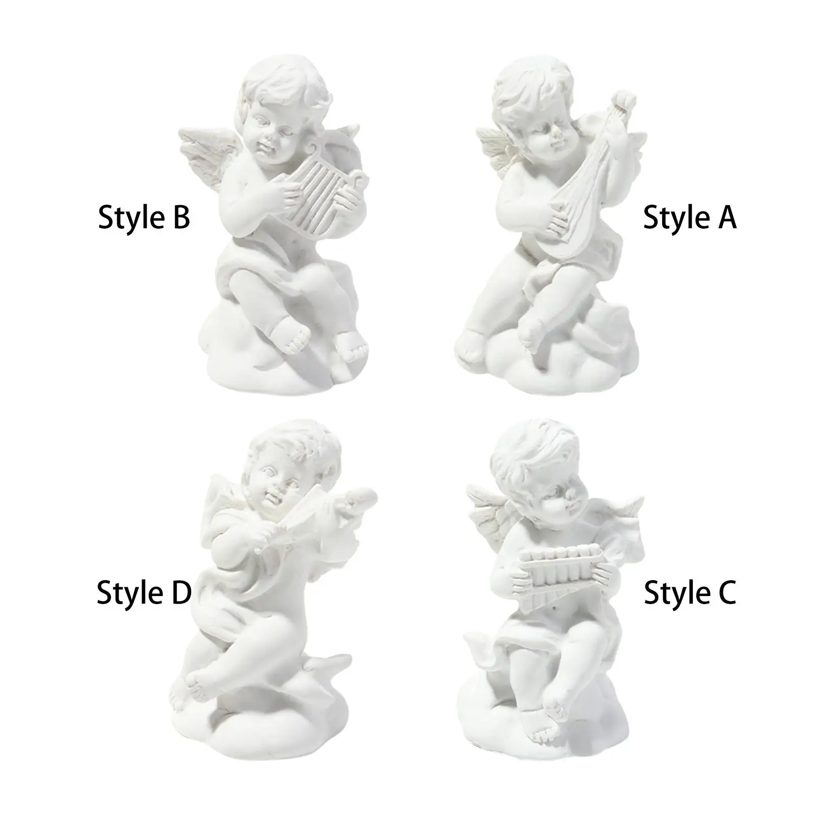 Little Angel Statue Tabletop Cute Small Cherub Sculpture for Office Living Room