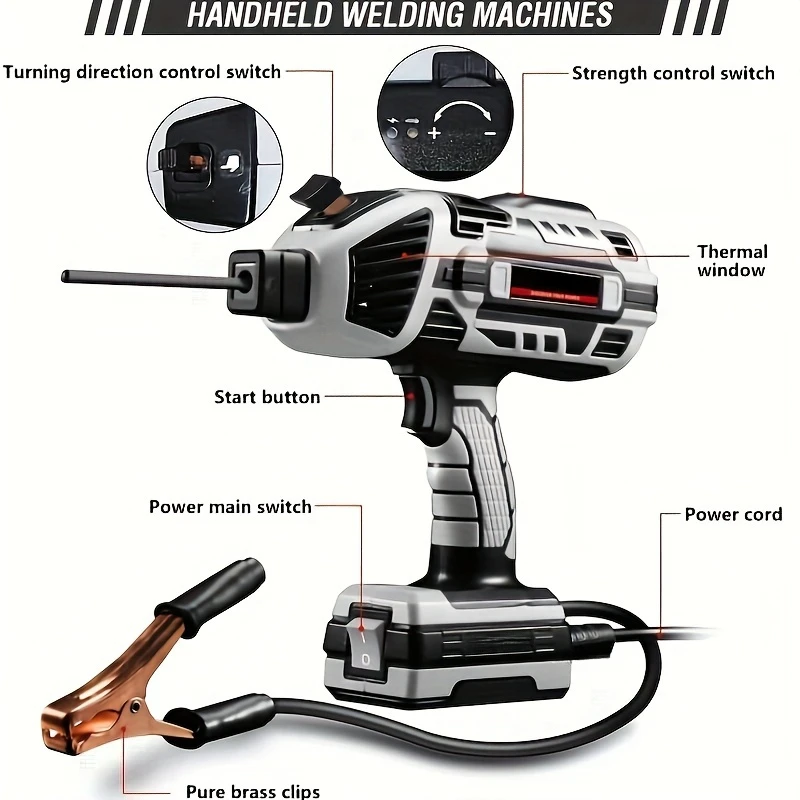 Portable Arc Welder - Handheld Stick Welding Machine with Inverter Wire Rod - Includes Electric Welder Machine Kit