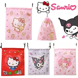 Sanrio Hello Kitty borsa portaoggetti con coulisse Cute Cartoon scarpe da viaggio pieghevoli borsa per vestiti borsa per Organizer impermeabile portatile da donna