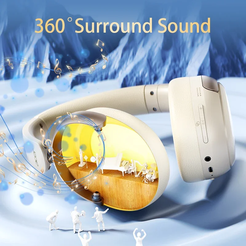 Acer ANC FIHI Kopfhörer Bluetooth 5.4 48 dB Geräuschunterdrückung Hi-Res räumlicher Audio-Kopfhörer mit LDAC Over-Ear-Headset Wireless – Detail 4